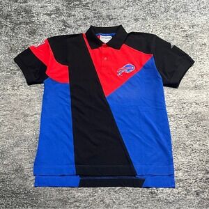 Vintage 90s Buffalo Bills Apex One Pro Line Polo Shirt Mens Medium NFL